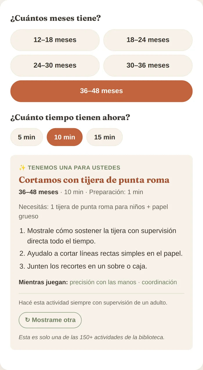 Hoy con Vos - selector por edad y tiempo